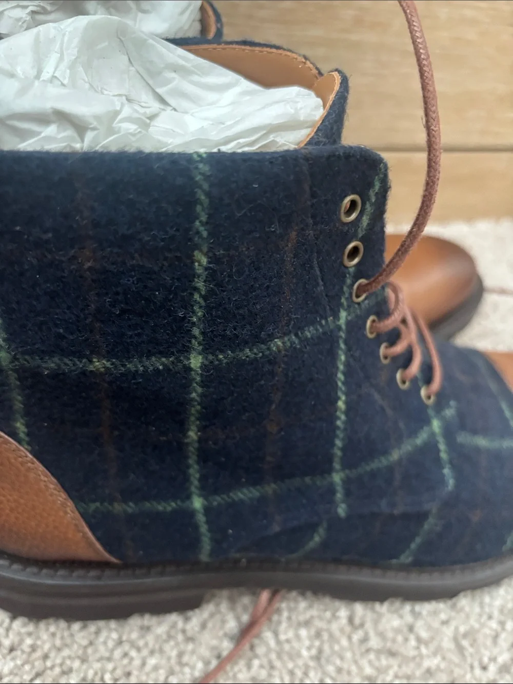 Taft Jack Boot in Navy Tweed
